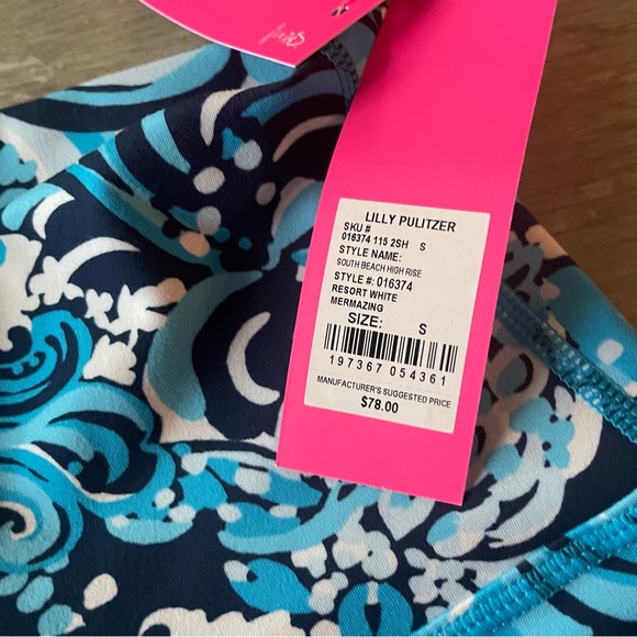 NWT Lilly Pulitzer UPF 50+ Luxletic 8" South Beach High Rise Bike Short - Picture 3 of 6